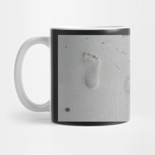 Foot Prints in the sand Mug